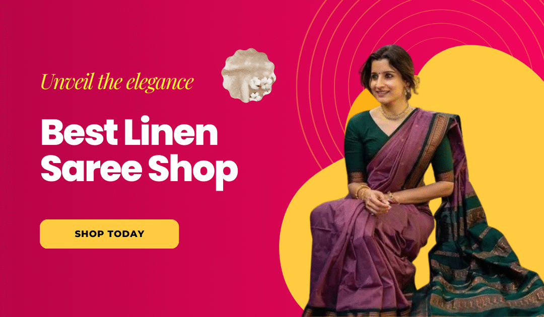 best linen saree